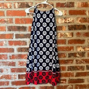 Kaari Blue Navy, Red and White A-Line Sundress